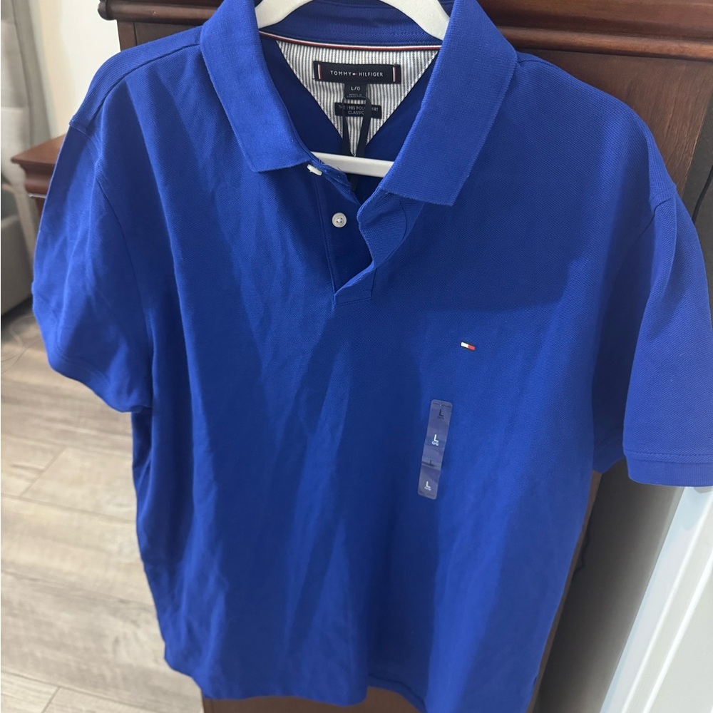 Tommy Hilfiger 1985 Polo Shirt Classic Fit Blue Large BNWT